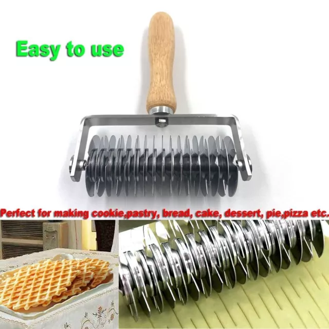 Stainless Steel Stainless Steel Dough Roller Cutter Dough Lattice Roller  Home