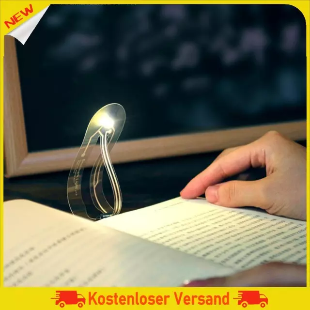 Thin LED Mini Bookmark Lamp Folding Flexible Book Lights Eye Protection Reading