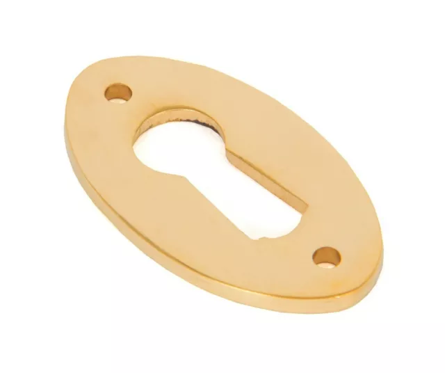 From The Anvil 83812 Polished Brass Oval Escutcheon