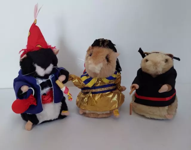 Gemmy Singing & Dancing Animated Hamsters,  Cleopatra, Celebration, Karate