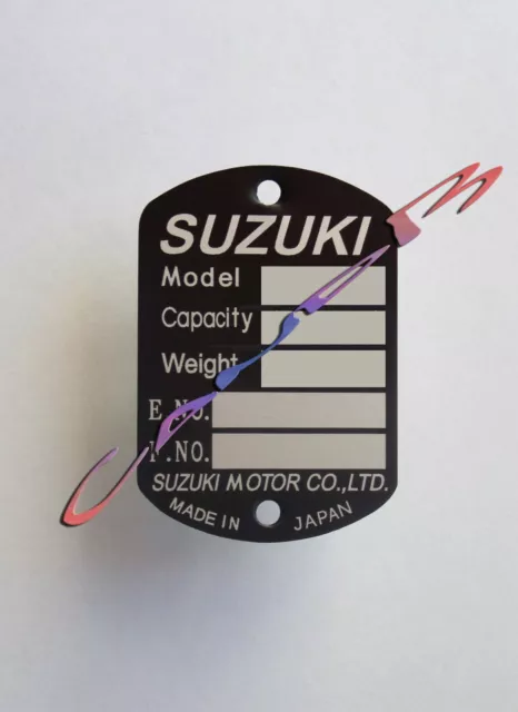 Plaque  Constructeur   Suzuki