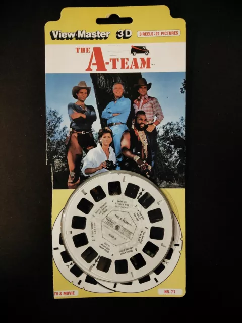 Neuwertig🎬Viewmaster 80's Series🎬The A-Team🎬View-Master Blister Set , Rare