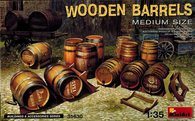 MiniArt 35630 de Madera Barriles - Medium Tamaño - Accesorio - 1 :3 5