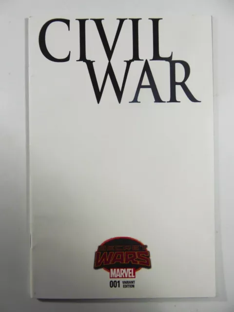 Marvel CIVIL WAR #1 Blank Sketch VARIANT Cover SECRET WARS VF (8.0) Ships FREE!