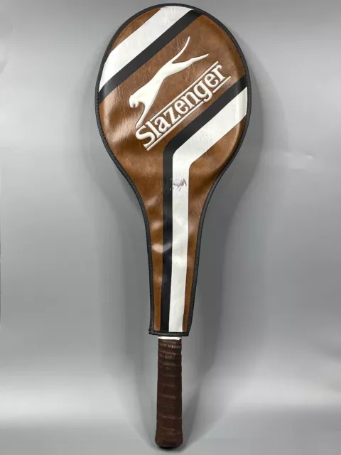 Slazenger Challenge 100 M6-Grip 4 3/4’’ Vintage Wooden Tennis Racket with Cover
