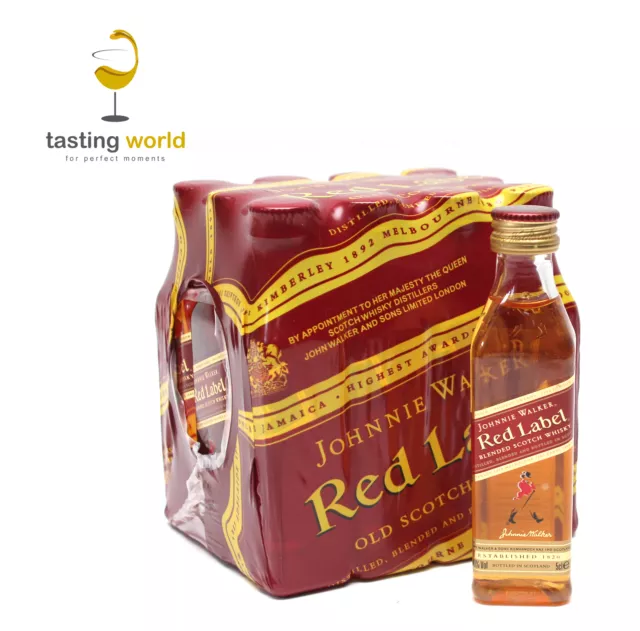 12 x Johnnie Walker Red Label Scotch Whisky Miniaturen Mini 5cl 40%