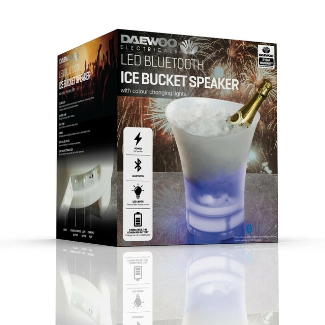 DAEWOO PORTABLE LED Bluetooth Ice Bucket Speaker With Colour Changing