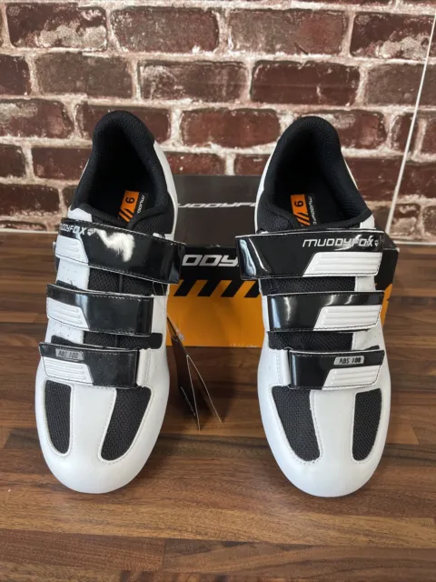 MUDDYFOX RBS100 Mens Cycling Shoes White UK 9 (04)