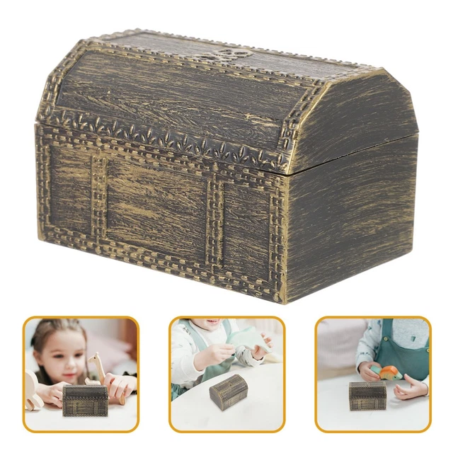 Coffre Au Trésor Plastique Transparent - Grand Coffret Pirate Pour Anniversaire, Mariage Et Rangement Bijoux