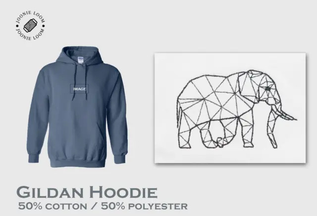 Custom Embroidery Elephant Embroidered Crewneck Sweatshirt/Hoodie/Shirt