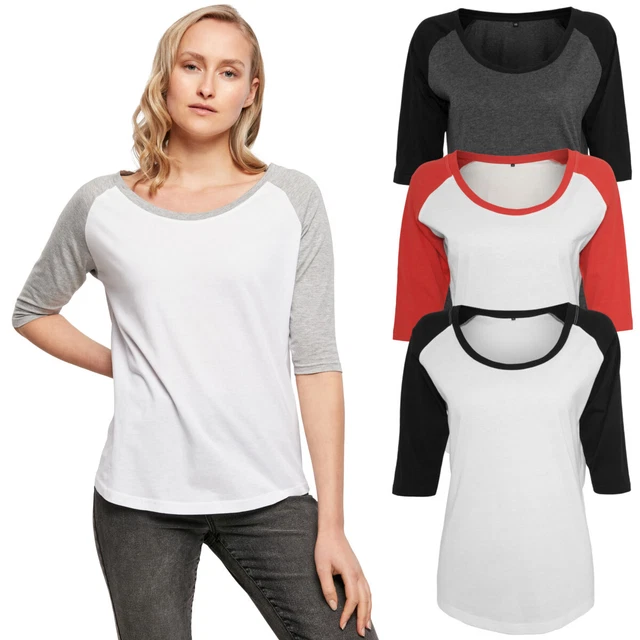 Build your Brand Femmes 3/4 Contraste Raglan T-Shirt Haut Shirt 2-Tone Build your Brand Femmes 3/4 Contraste Raglan T-Shirt Haut Shirt 2-Tone