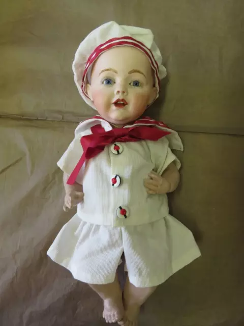 Kestner 38 CM Rif. " H " Bambola Vintage Riproduzione Antica Doll