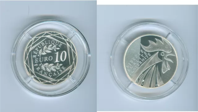 Frankreich 10 Euro 2014  Gallischer Hahn  Silber PP  Nur 7.500 Stück!