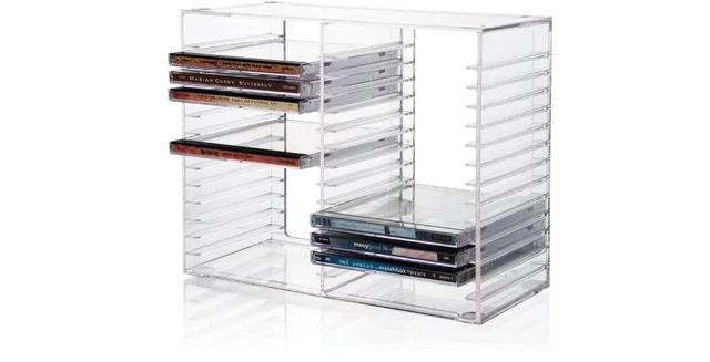 CD Tower Rack Stand Organizer Computer Games Holder Storage Stackable Office CDs