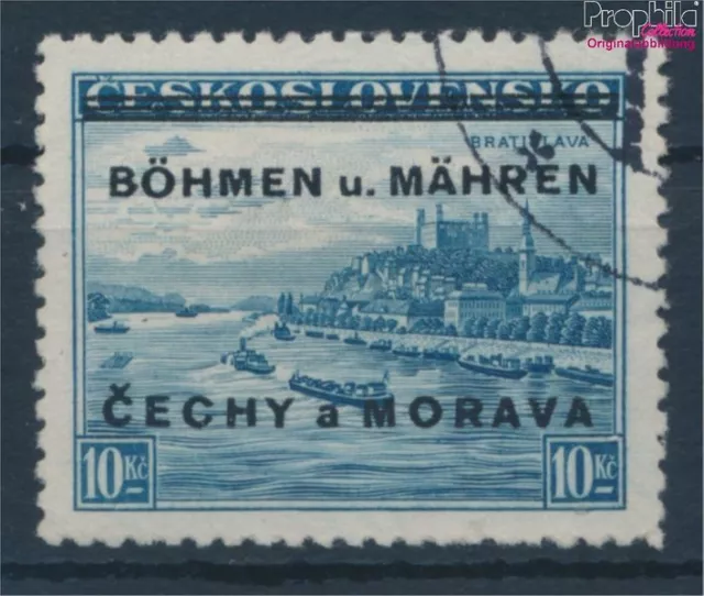 Briefmarken Böhmen und Mähren 1939 Mi 19 Stempel nicht prüfbar gestempelt (10351