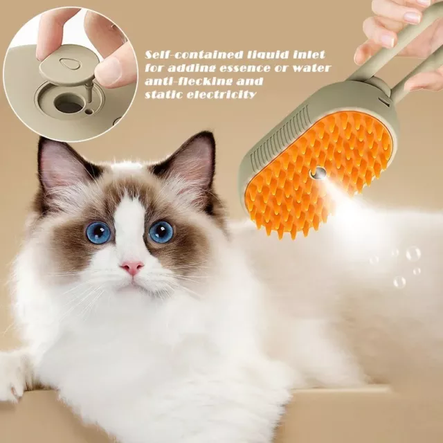 Brosse à Vapeur Électrique pour Chat/Chien Pulvérisation d'Eau, Peigne Animaux