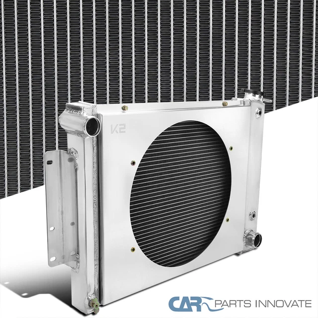 Fits 67-69 Chevy Camaro V8 3 Row Aluminum Cooling Racing Radiator w/ Fan Shroud