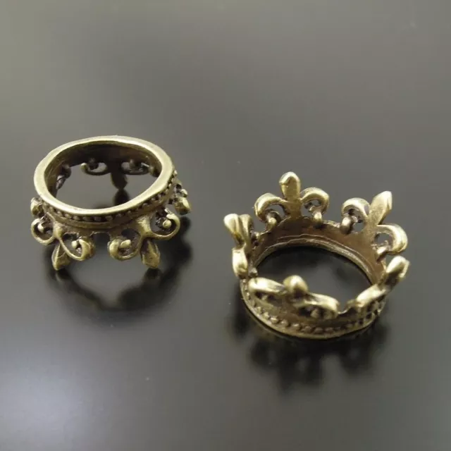 20pcs Antique Bronze Alloy Kind Crown Pendant Charms Jewelry DIY Accessories