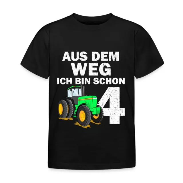 4. Geburtstag Aus Dem Weg Ich Bin Schon Vier Traktor Kinder T-Shirt