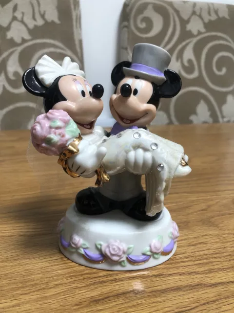 SELTENE Disney Mickey & Minnie Mouse ""Just Married"" Hochzeitsornament Figur 2015