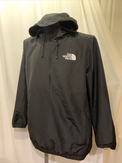 The north face 1/4 zip black mens jacket size large