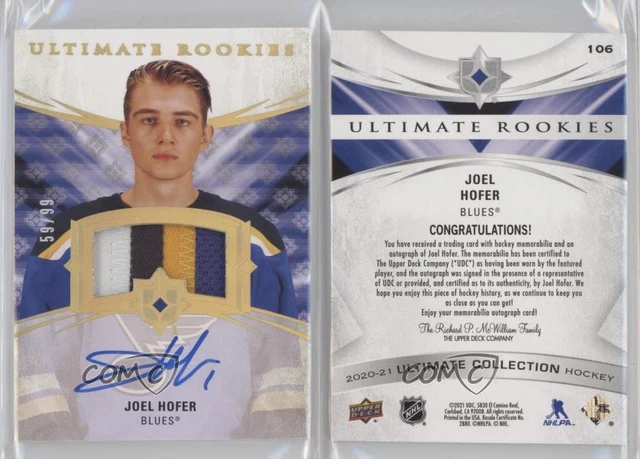 2020 Ultimate Collection Rookies /99 Joel Hofer Tier 1 RPA Rookie Patch Auto RC