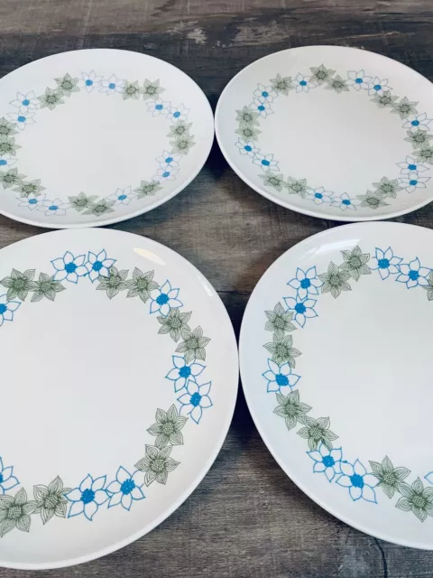 4 Vintage Corning Centura Floral Bread and Butter / Salad Plate