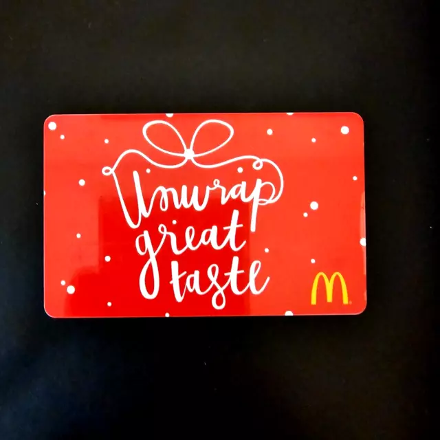 McDonalds Unwrap Great Taste #6145 2017 NEW COLLECTIBLE GIFT CARD $0