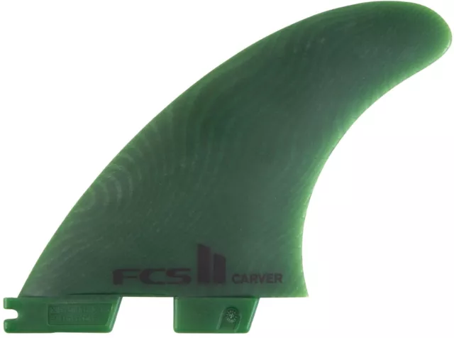 FCS II Carver Eco Blend Sage Neo Glass Surfboard Fin Set