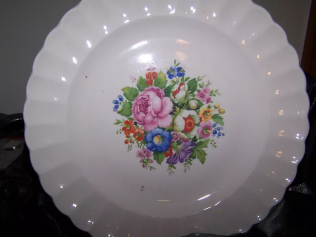 Sebring Pottery Co. Set of 2 Antique Vintage USA China Bouquet 9" Dinner Plates