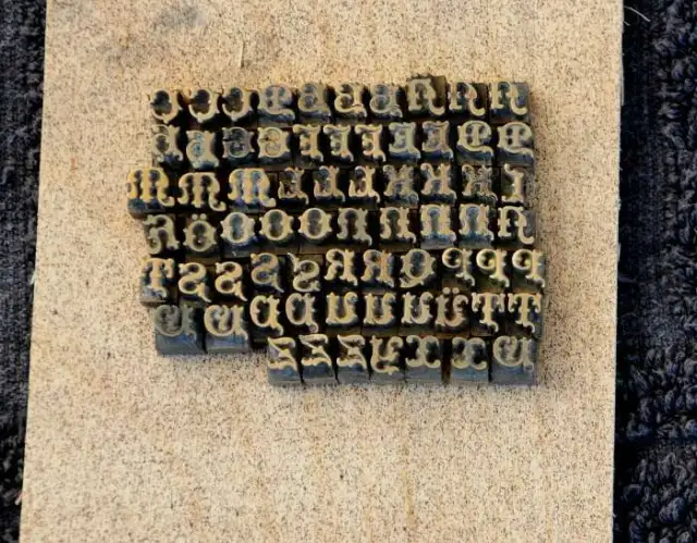 Prägeschrift 5,5 mm Messingschrift Buchbinder Messing Vergoldepresse Buchbinden