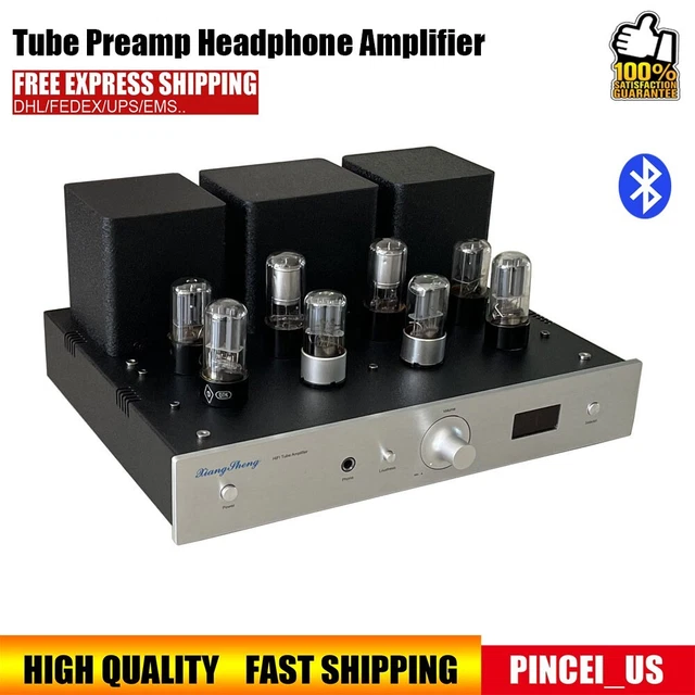 HIFI TUBE PREAMPLIFIER Tube Preamp Headphone Amplifier (Silver Panel
