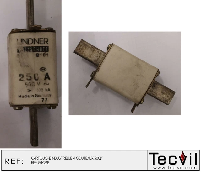 Lindner Vollschutz NH-8301 250A - Cartouche industrielle à couteaux 500V