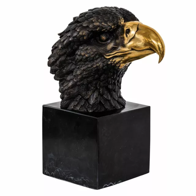 Escultura águila busto de bronce estilo antiguo figura estatua 23cm
