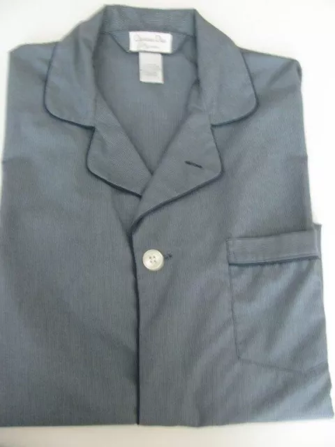 Men’s Christian Dior Long Sleeve 2 Pc. Pajama Set Size Large Blue
