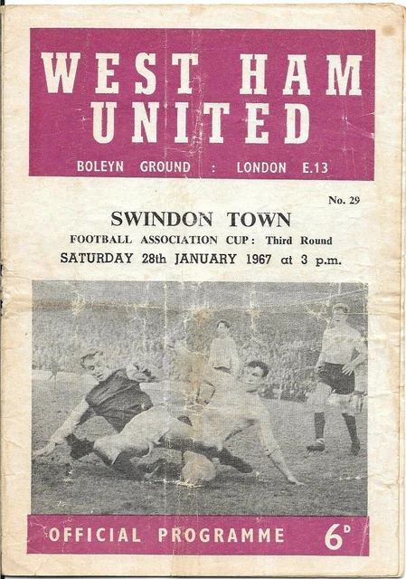 1966/67 FA Cup 3rd Round - WEST HAM UNITED v. SWINDON TOWN