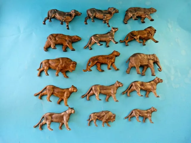 Lot de 15 figurines publicitaires OMO des années 70 (animaux sauvages) - Lot 1