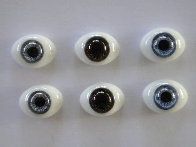 Occhi IN Verre-Paperweight 16 MM per Bambola Vintage O Moderna - Reborning