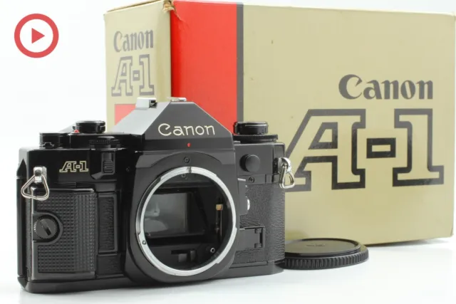 [Near MINT in Box] Canon A-1 A1 SLR Film Camera Black Body From JAPAN