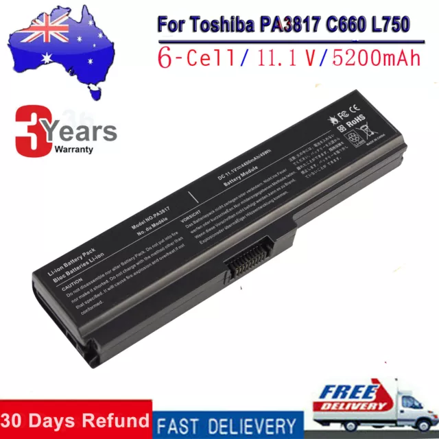 Laptop Battery for Toshiba Satellite C660 C665 L750 L750D PA3817U-1BRS PABAS228