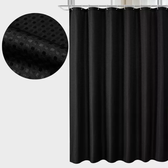Bath Bathroom Shower Curtain Thickened Waterproof with Hooks 72*72Inch Polyester