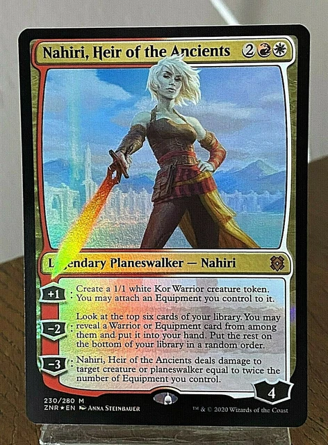 Nahiri, Heir of the Ancients 1x FOIL ZNR MTG Zendikar Rising Mythic MINT red white Nahiri, Heir of the Ancients 1x FOIL ZNR MTG Zendikar Rising Mythic MINT red white