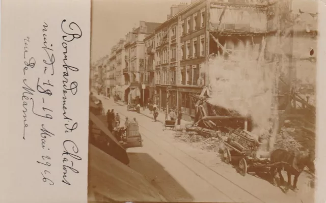 CPA 51 carte photo - CHALONS sur MARNE Bombardement nuit du 18 au 19 Mai 1916