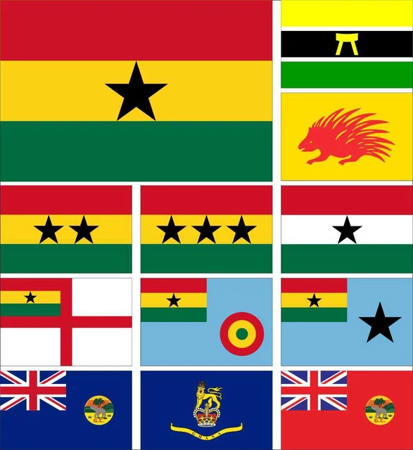 GHANA FLAG 3X5FT British Gold Coast Ashanti Empire Air Force Naval Army