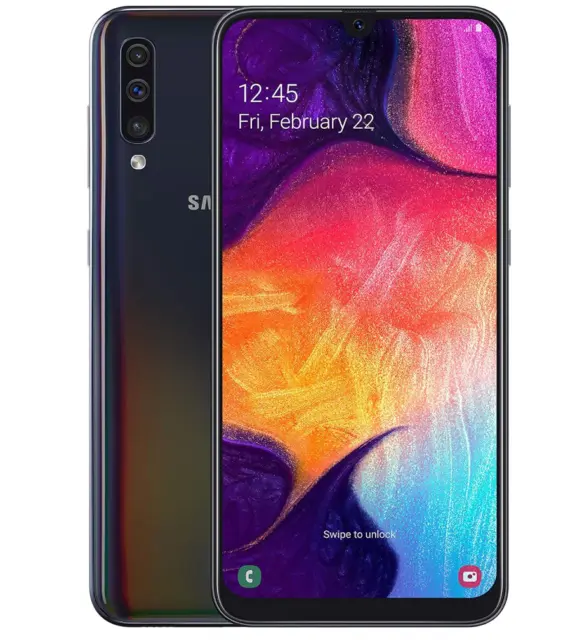 Samsung Galaxy A50 128GB A505FN Dual SIM Schwarz Android Smartphone Hervorragend