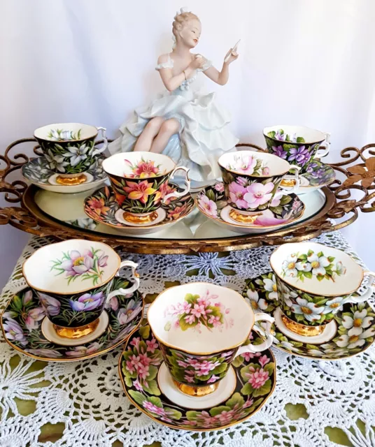 Vintage Royal Albert Bone China Made In England 14 Piece Provincial Flowers Set