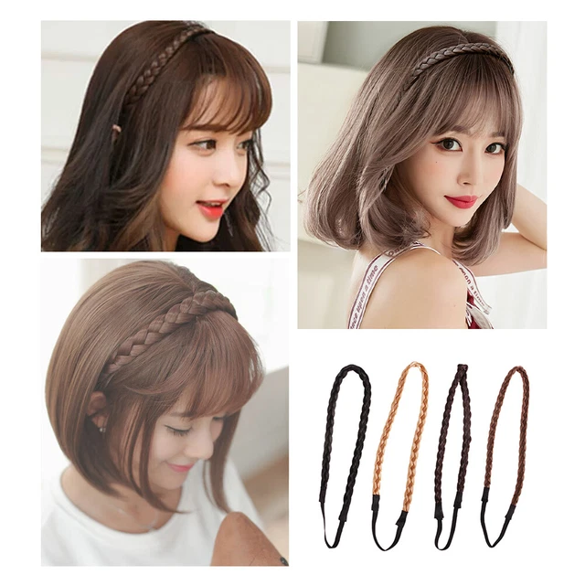 4pcs For Women Fashion Wedding Braided Headband Girls Synthetic Hair Gift Daily