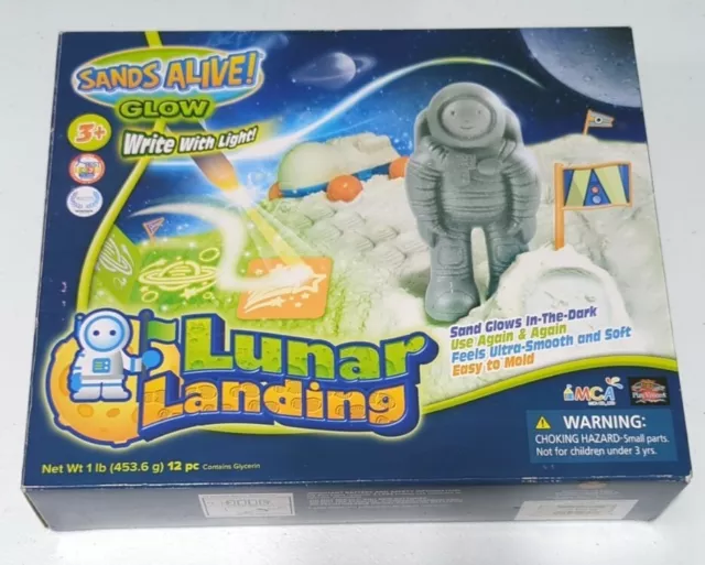 Sands Alive! Glow Lunar Landing Play Visions Set Natural Materials Childrens