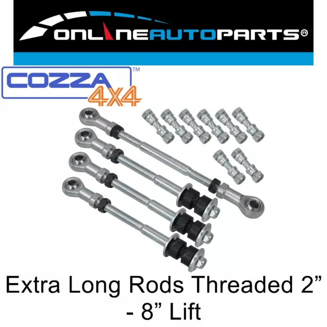 Front + Rear H/Duty Extended Sway Bar Link Kit for Patrol GU Y61 suit 2"-8" Lift