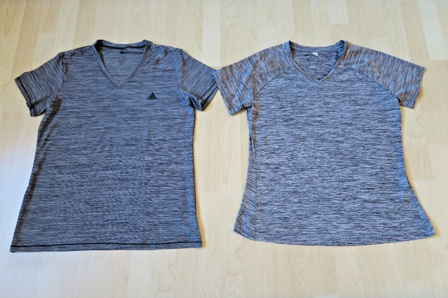 Adidas 2 X Sportshirt Sport Shirt Climalite Gr. L 42 44 - Top Zustand !!!